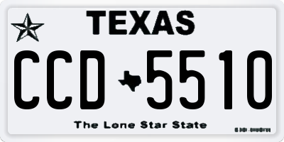 TX license plate CCD5510