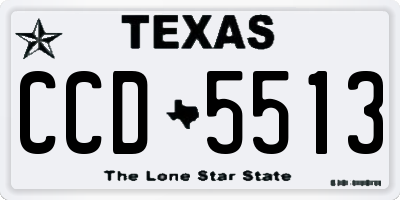 TX license plate CCD5513