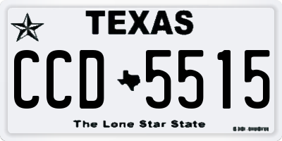 TX license plate CCD5515