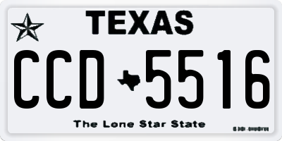 TX license plate CCD5516