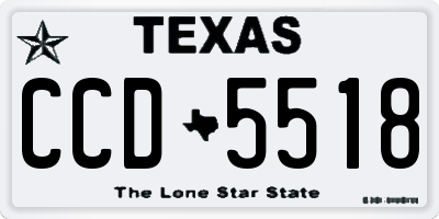 TX license plate CCD5518