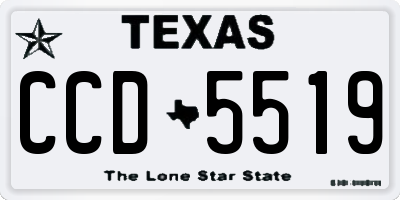 TX license plate CCD5519