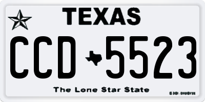 TX license plate CCD5523