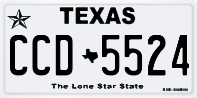 TX license plate CCD5524
