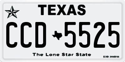 TX license plate CCD5525