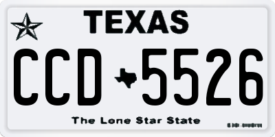 TX license plate CCD5526