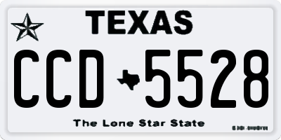 TX license plate CCD5528