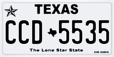 TX license plate CCD5535