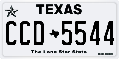TX license plate CCD5544