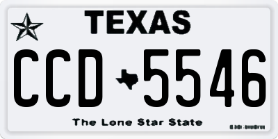 TX license plate CCD5546