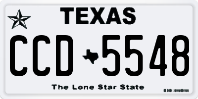TX license plate CCD5548