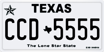 TX license plate CCD5555