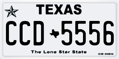 TX license plate CCD5556
