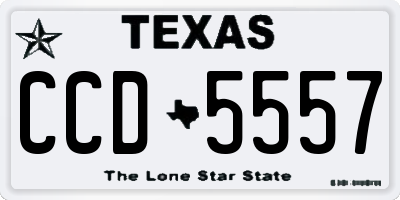 TX license plate CCD5557