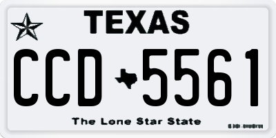 TX license plate CCD5561