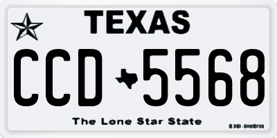TX license plate CCD5568