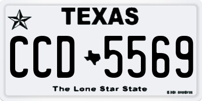 TX license plate CCD5569