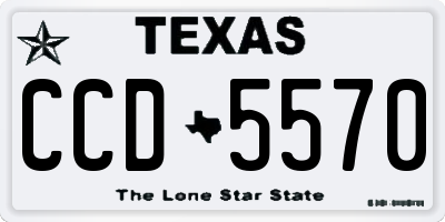TX license plate CCD5570