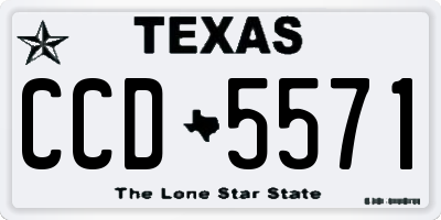 TX license plate CCD5571