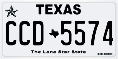 TX license plate CCD5574