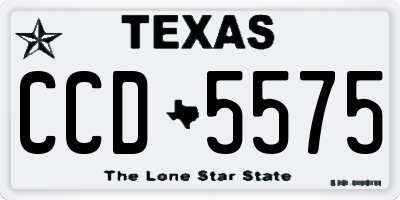 TX license plate CCD5575