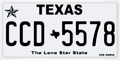 TX license plate CCD5578