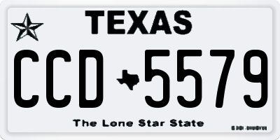 TX license plate CCD5579