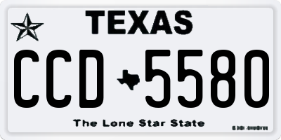 TX license plate CCD5580