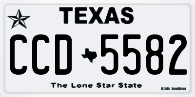 TX license plate CCD5582