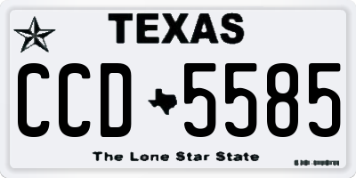 TX license plate CCD5585
