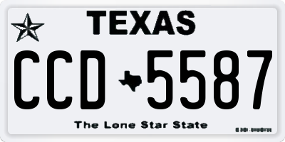 TX license plate CCD5587