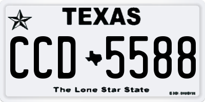 TX license plate CCD5588
