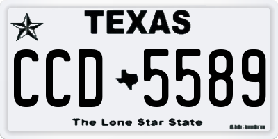 TX license plate CCD5589
