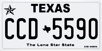 TX license plate CCD5590