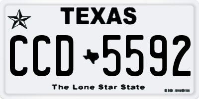 TX license plate CCD5592