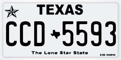 TX license plate CCD5593