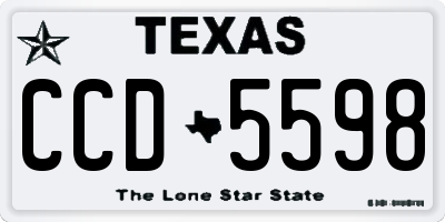TX license plate CCD5598
