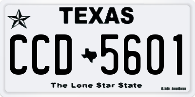 TX license plate CCD5601