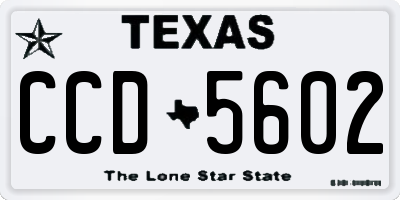TX license plate CCD5602