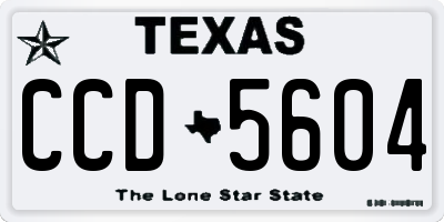 TX license plate CCD5604