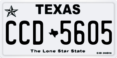 TX license plate CCD5605