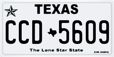 TX license plate CCD5609