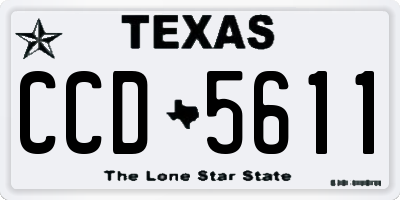 TX license plate CCD5611