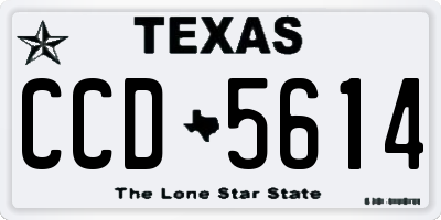 TX license plate CCD5614