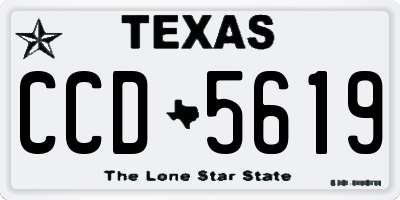 TX license plate CCD5619