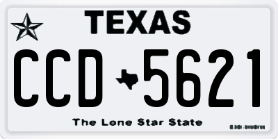 TX license plate CCD5621