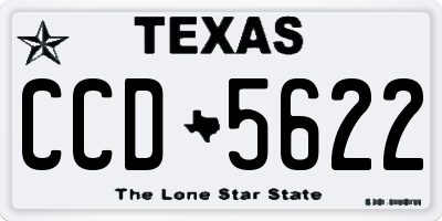 TX license plate CCD5622