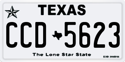 TX license plate CCD5623