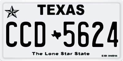 TX license plate CCD5624
