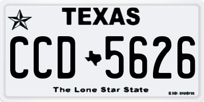 TX license plate CCD5626